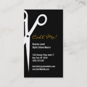 ヒョウのプリントのサロンは垂直に用具を使います 名刺 (裏面)