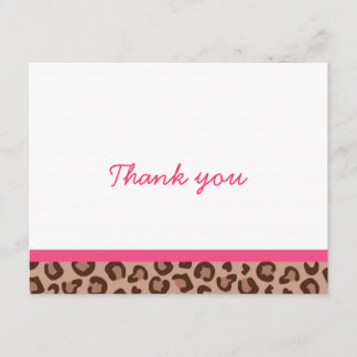 ヒョウのプリントのジャングルはメッセージカード感謝していしています サンキューカード