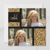 ヒョウのプリントのパーティの招待状 招待状 (裏面)