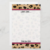 ヒョウのプリントのファッションの文房具 便箋 (正面/裏面)