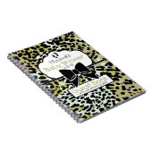 ヒョウのプリントのベビーシャワーの来客名簿 ノートブック (右側)