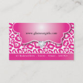 ヒョウのプリントのメーキャップアーティストの名刺 名刺 (裏面)