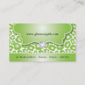 ヒョウのプリントのメーキャップアーティストの名刺 名刺 (裏面)