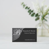 ヒョウのプリントのモノグラムの名刺 名刺 (スタンド正面)