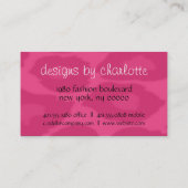 ヒョウのプリントのモノグラムの名刺 名刺 (裏面)