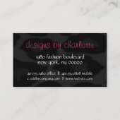 ヒョウのプリントのモノグラム 名刺 (裏面)