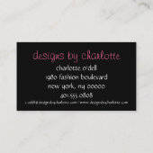 ヒョウのプリントのモノグラム 名刺 (裏面)