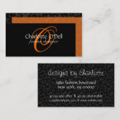 ヒョウのプリントのモノグラム 名刺 (正面/裏面)