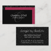 ヒョウのプリントのモノグラム 名刺 (正面/裏面)