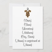 ヒョウのプリントのラインストーンのベビーシャワーの招待状 招待状 (裏面)