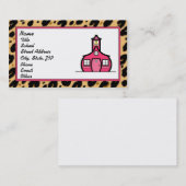 ヒョウのプリントのロゴ 名刺 (正面/裏面)