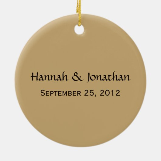 ヒョウのプリントの写真のオーナメントの結婚式の記念品 セラミックオーナメント (裏面)