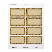 ヒョウのプリントの出荷ラベル ラベル (フルシート)