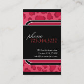 ヒョウのプリントの名刺 名刺 (裏面)