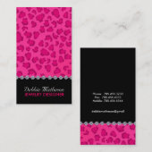 ヒョウのプリントの名刺 名刺 (正面/裏面)