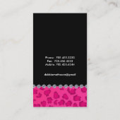 ヒョウのプリントの名刺 名刺 (裏面)