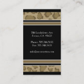 ヒョウのプリントの名刺 名刺 (裏面)