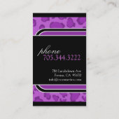 ヒョウのプリントの名刺 名刺 (裏面)