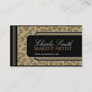 ヒョウのプリントの名刺 名刺