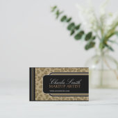 ヒョウのプリントの名刺 名刺 (スタンド正面)