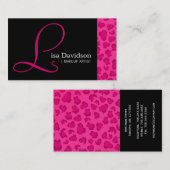 ヒョウのプリントの名刺 名刺 (正面/裏面)