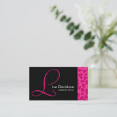 ヒョウのプリントの名刺 名刺 (スタンド正面)