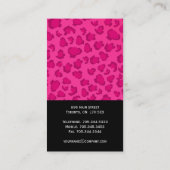 ヒョウのプリントの名刺 名刺 (裏面)