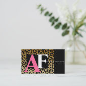 ヒョウのプリントの名刺 名刺 (スタンド正面)