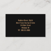 ヒョウのプリントの名刺 名刺 (裏面)