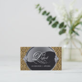 ヒョウのプリントの名刺 名刺 (スタンド正面)