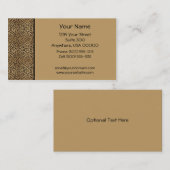 ヒョウのプリントの名刺 名刺 (正面/裏面)