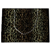 ヒョウのプリントの大きいギフトバッグ ラージペーパーバッグ (正面)