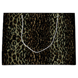 ヒョウのプリントの大きいギフトバッグ ラージペーパーバッグ