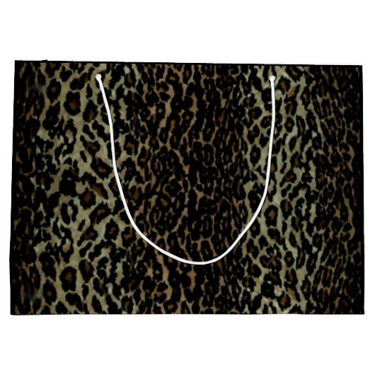 ヒョウのプリントの大きいギフトバッグ ラージペーパーバッグ (裏面)
