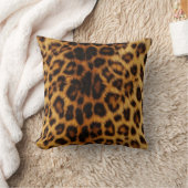 ヒョウのプリントの枕 クッション (ブランケット)