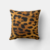 ヒョウのプリントの枕 クッション (裏面)