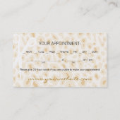ヒョウのプリントの毛及び美しいのアポイントメント 予約カード (裏面)
