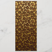 ヒョウのプリントの結婚式メニュー-カスタマイズ可能な一致 メニュー (裏面)