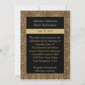 ヒョウのプリントの結婚式招待状 招待状 (正面)