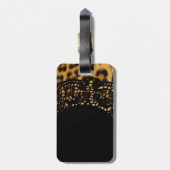 ヒョウのプリントの荷物のラベル ラゲッジタグ (裏面縦)