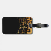 ヒョウのプリントの荷物のラベル ラゲッジタグ (裏面横)