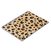 ヒョウのプリントの螺線形ノート ノートブック (左側)