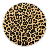 ヒョウのプリントの陶磁器のノブ セラミックノブ (正面)