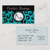 ヒョウのプリントの靴のブティックの名刺 名刺 (正面/裏面)