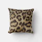 ヒョウのプリントはあなたの名前との装飾的置きます クッション (正面)
