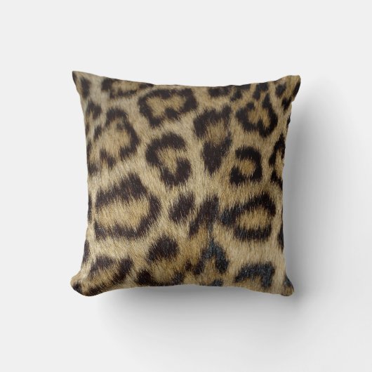 ヒョウのプリントはあなたの名前との装飾的置きます クッション (正面)