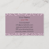 ヒョウのプリントスキンとモノグラム 名刺 (裏面)