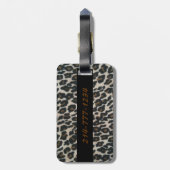 ヒョウのプリントバンドを個人化して下さい ラゲッジタグ (裏面縦)