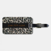 ヒョウのプリントバンドを個人化して下さい ラゲッジタグ (裏面横)
