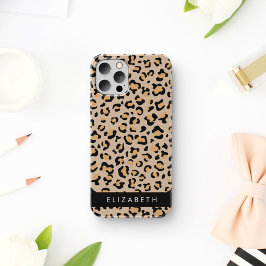 ヒョウのプリント, スポット, ブラウン・レオパード, お名前 iPhone 16ケース